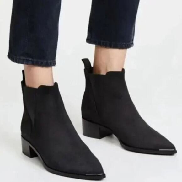ACNE STUDIOS Jensen Suede Ankle Boots, black, size EUR 37/US 7 - Picture 10 of 11